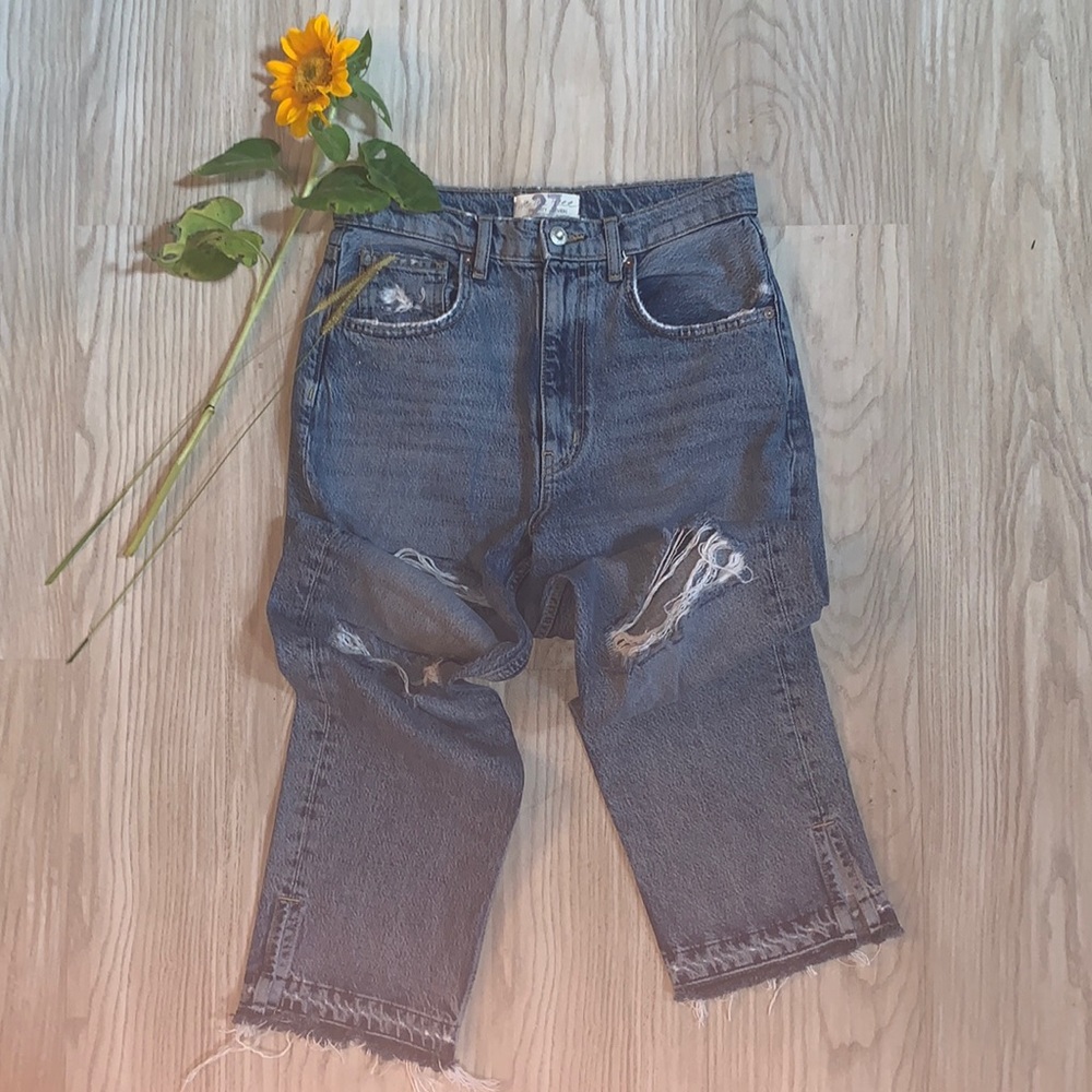 WE THE FREE High-Waisted Blue Jeans
